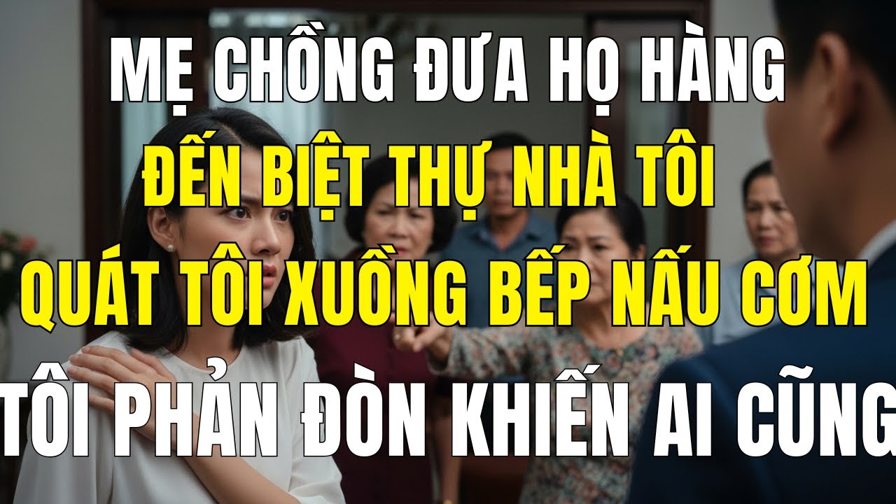 Mẹ Chồng Đưa Họ Hàng Đến Biệt Thự, Quát Tôi Nấu Cơm — Tôi Phản Đòn Một Nước, Ai Cũng Tái Mặt