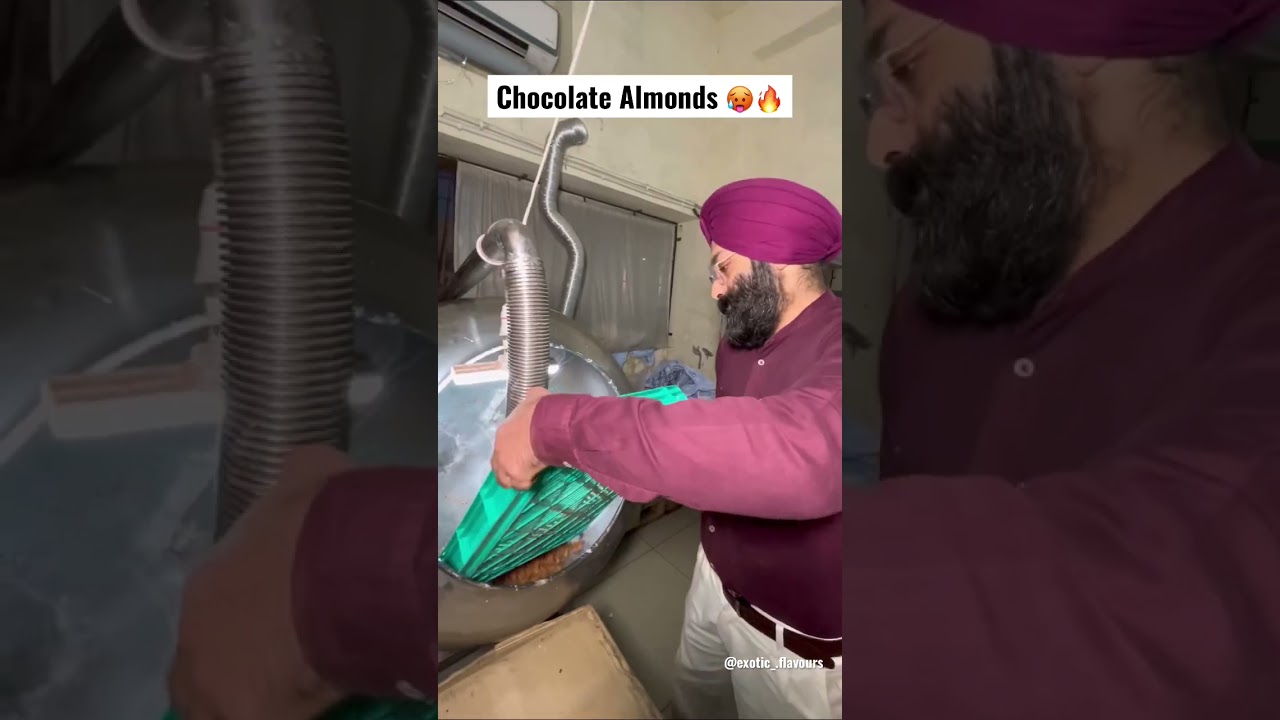 100 Kg Chocolate Almonds Making 🥵🔥 #shorts