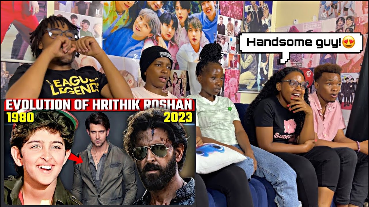 Africans React to Evolution of Hrithik Roshan (1980-2024) • From 