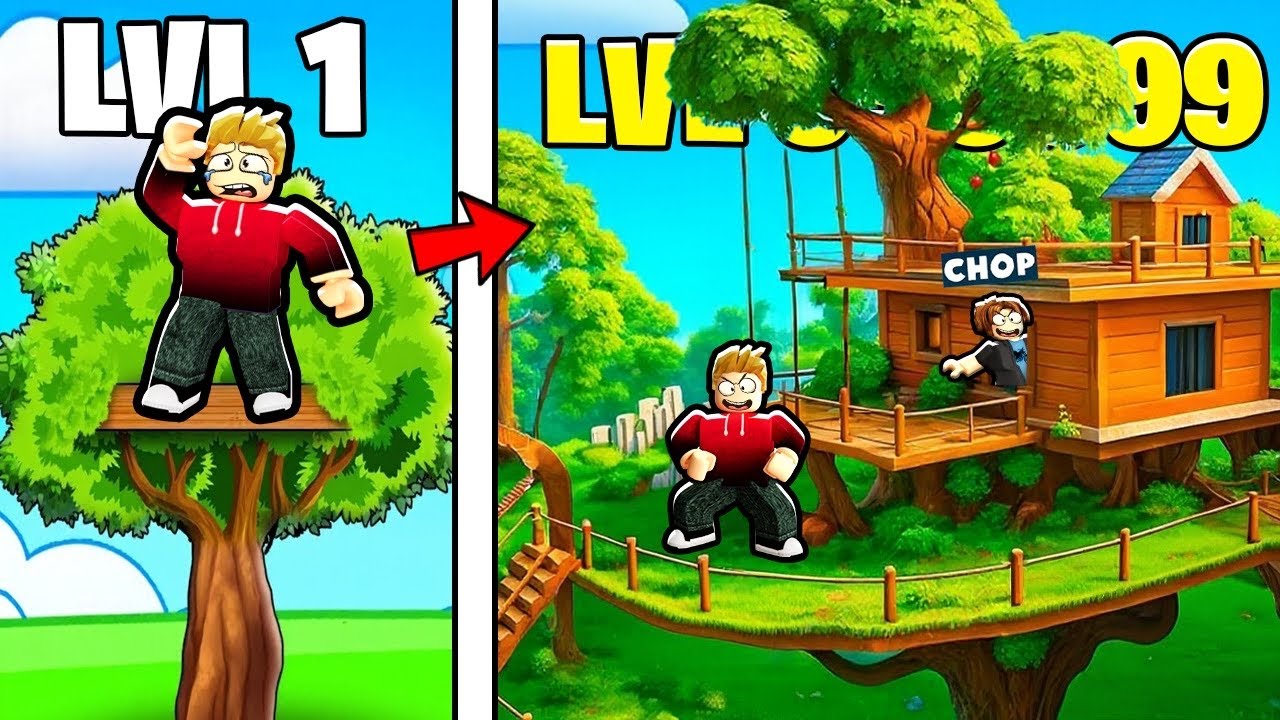 ROBLOX CHOP AND FROSTY BUILD A TREEHOUSE PART 2