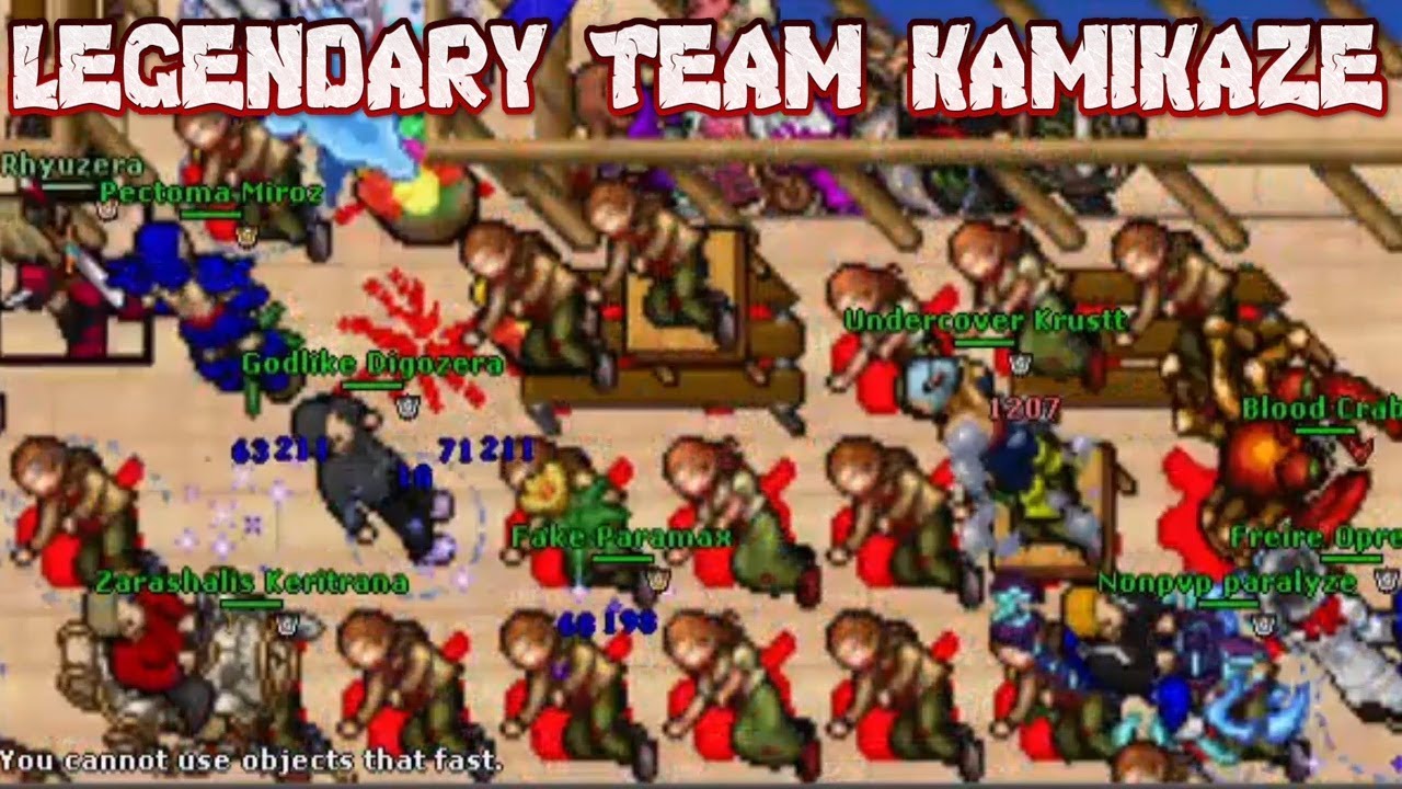 LENDÁRIO TIME KAMIKAZE CUMPRINDO SEU PAPEL, RUBINI GASTANDO TC PARA ZUAR TIME INIMIGO, #GWTIBIA