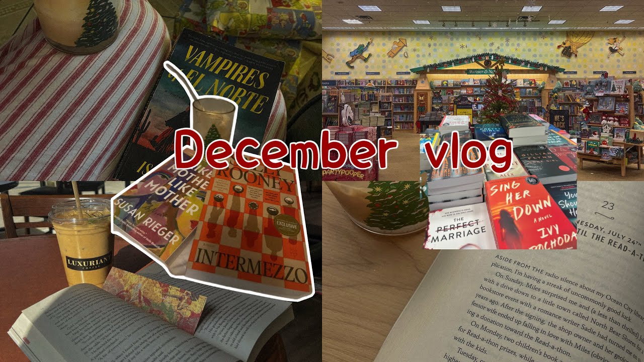 Видеоблог за декабрь | Книжный магазин Barnes and Noble, кофейни, чтение