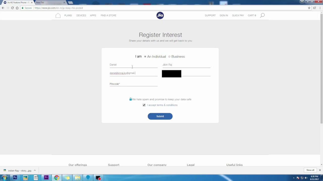 Jio Phone - Pre-Booking