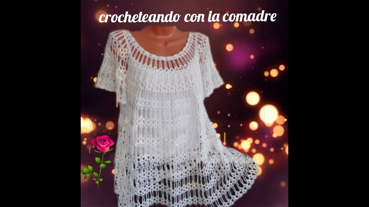 tutorial blusa o vestido abanicos encadenados 2a parte