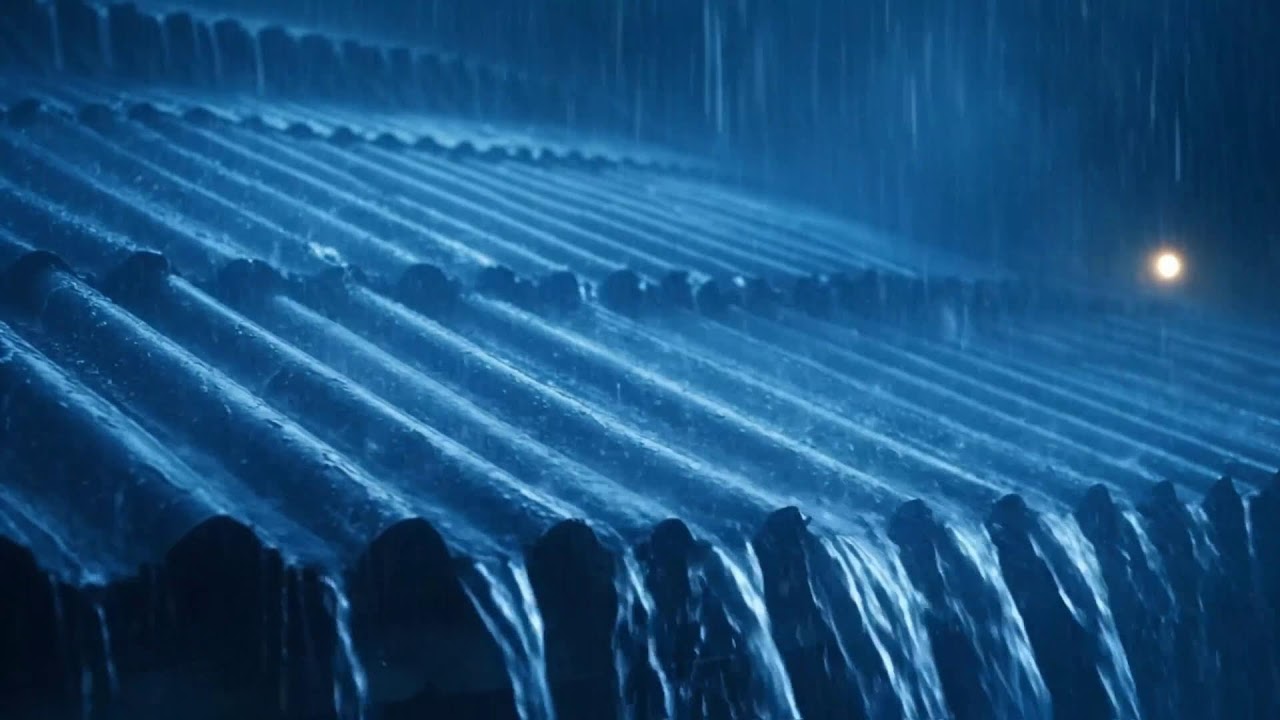 Heavy Rain ASMR | Persistent Rain on a Forest Cabin Roof 4K