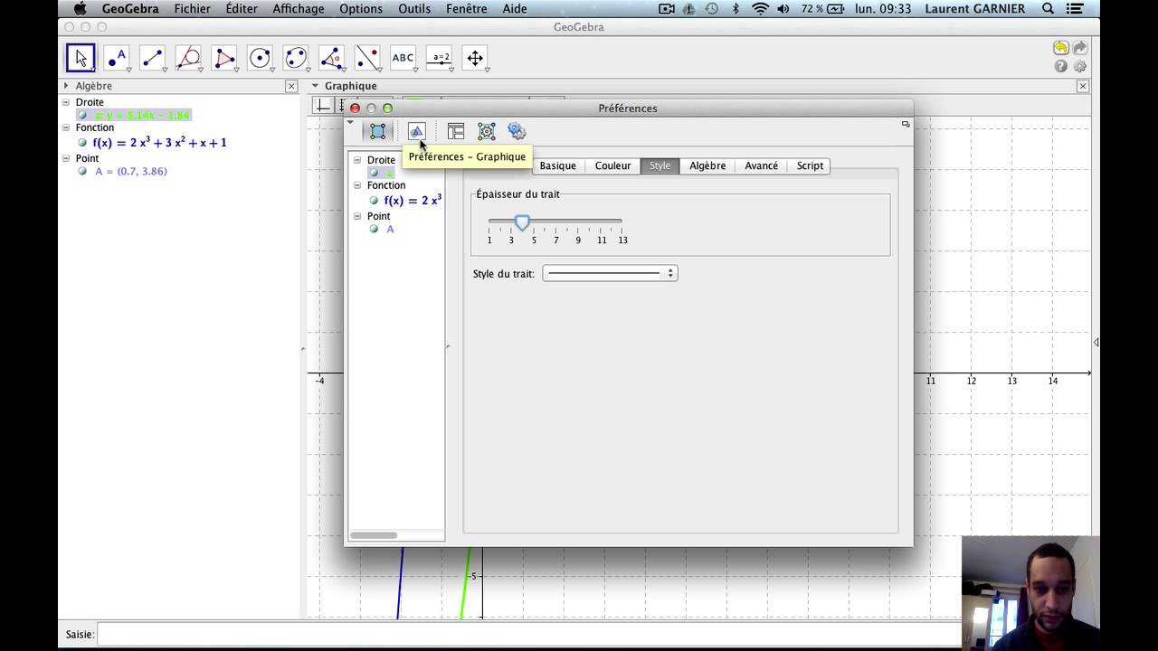 Comment comprendre le lien entre dérivation et tangente avec Geogebra