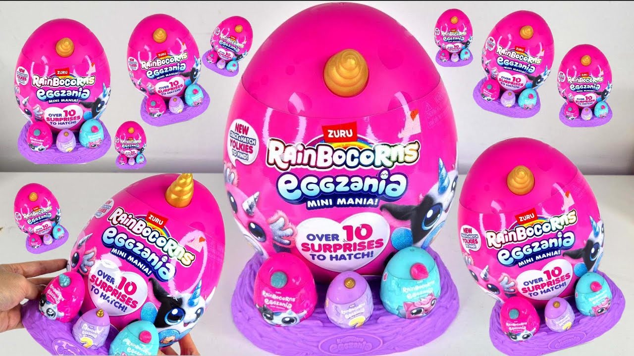 8 Minutes Satisfying With Unboxing Zuru Rainbocorns Eggzania Mini Mania {TOYASMR}