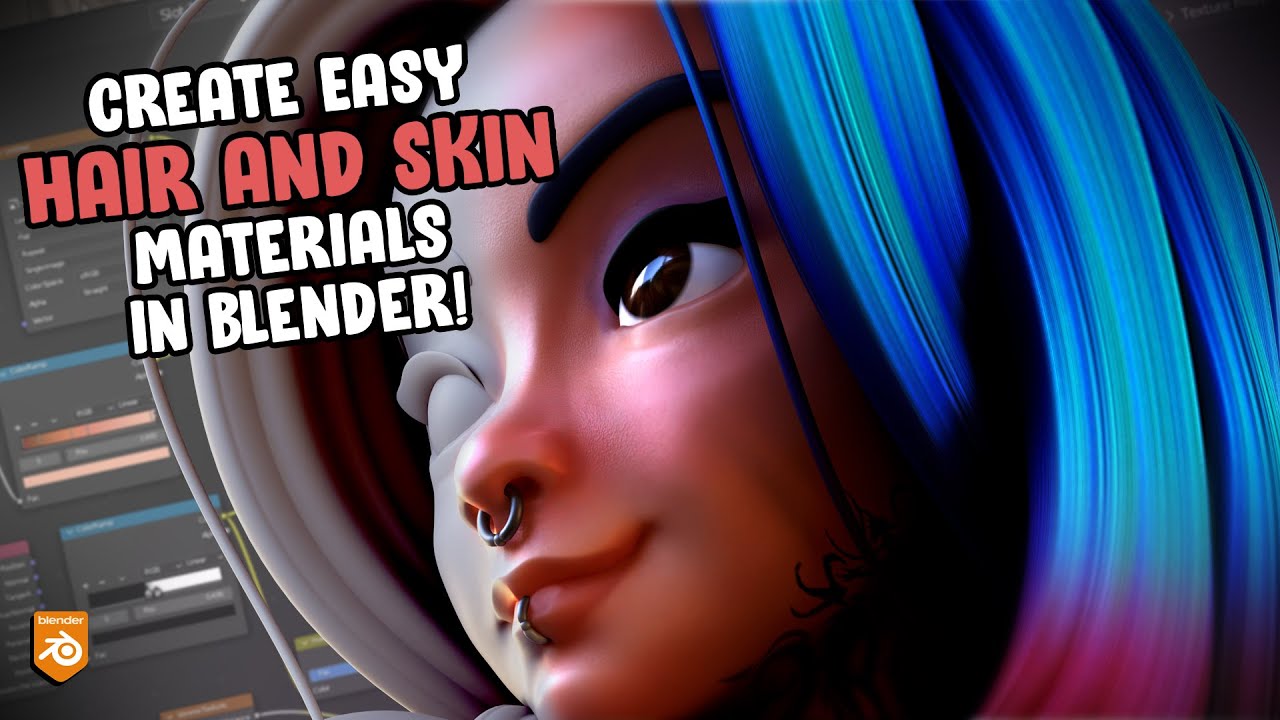 Как создать стилизованные материалы кожи и волос в Blender | Урок