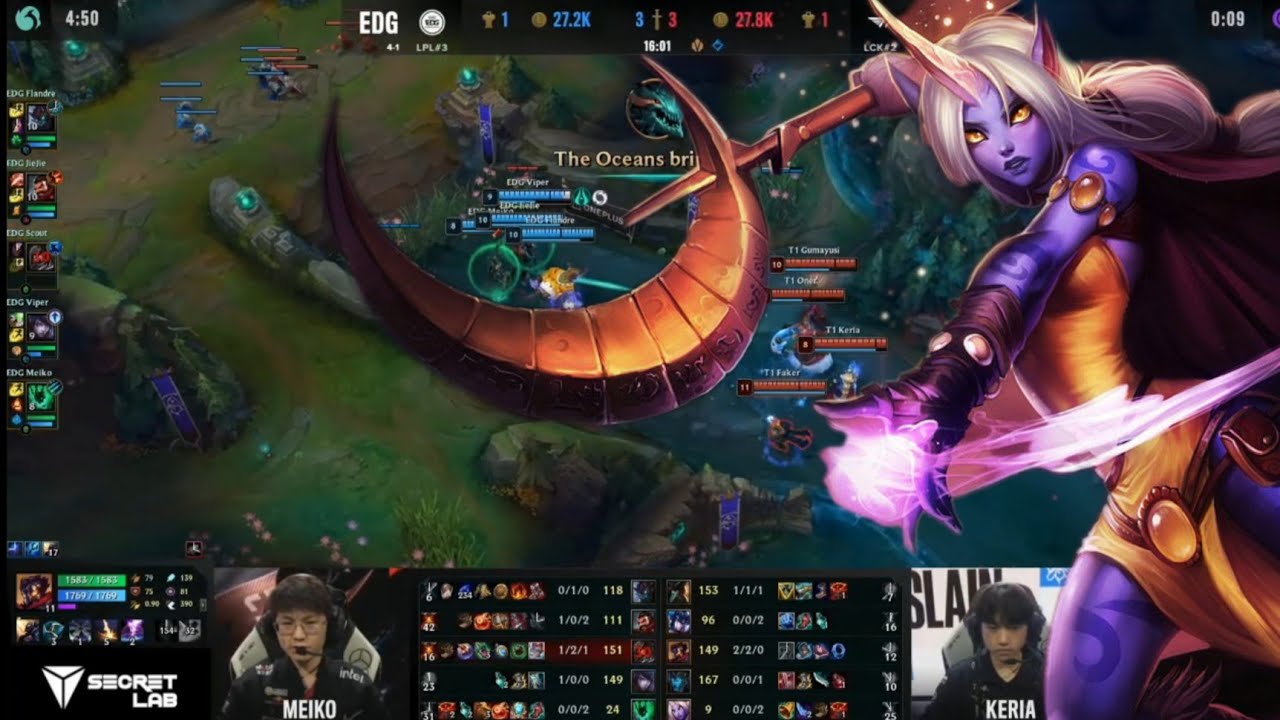 KERIA SORAKA IS SO CLEAN T1 VS EDG 2022 LEAGUE OF LEGENDS