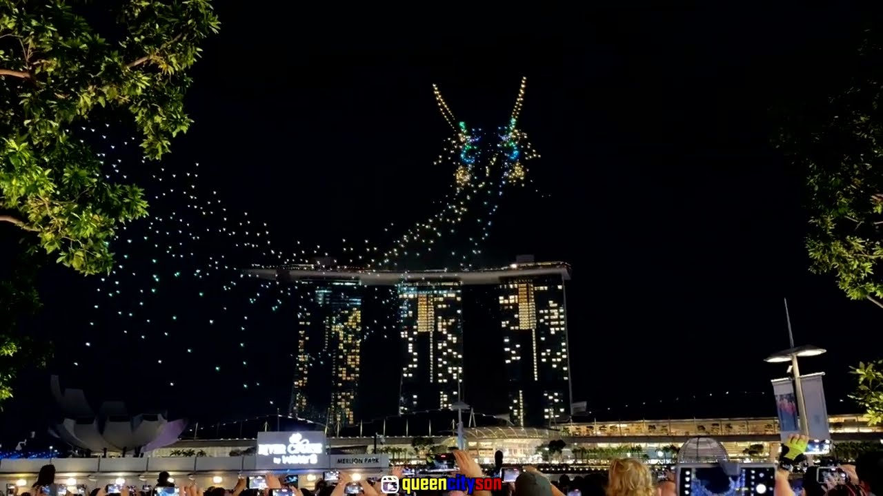 Dragon Drone Show 2024 at Marina Bay, Singapore