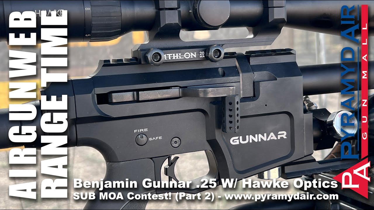 Benjamin Gunnar .25 - Check out these SUB MOA groups from the Benjamin Gunnar!