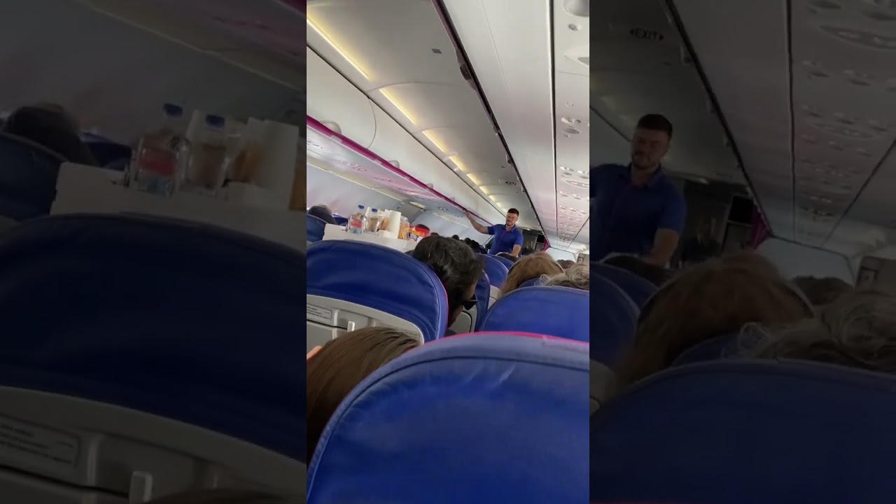 Heavy turbulence on Wizz Air flight to Warsaw Poland. #wizzair #turbulence #flight #warsaw #poland