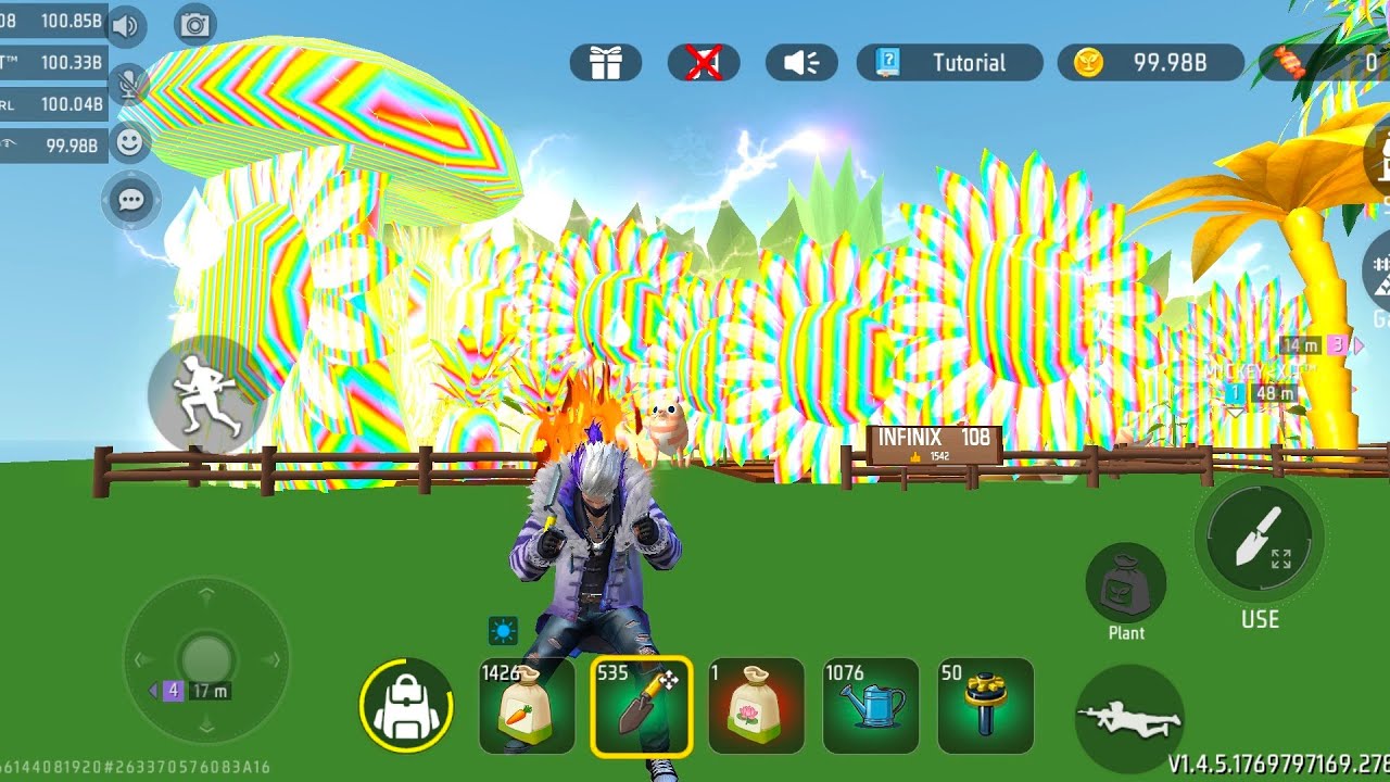 Ff free garden rainbow glitch how to grow fast and easy #rainbow freefire #freegardening #garden