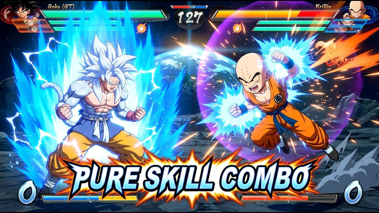 Goku GT Destroys Krillin with Broken Combos - Dragon Ball FighterZ