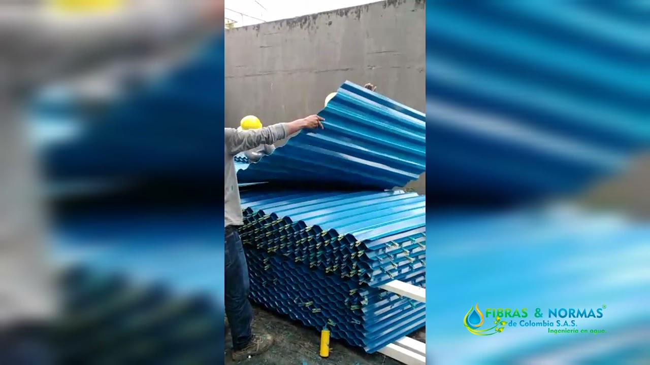 Módulos sedimentadores tipo panel lamelar
