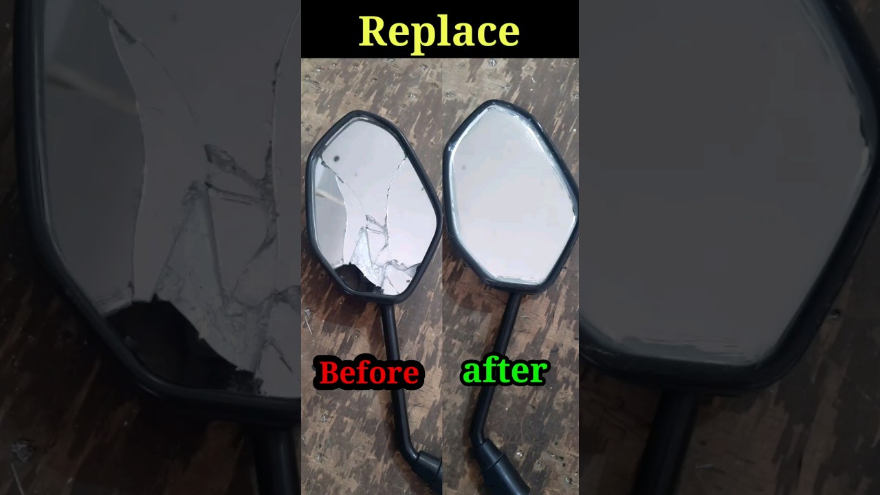 motorcycle mirror glass replacement | bike mirror glass repair