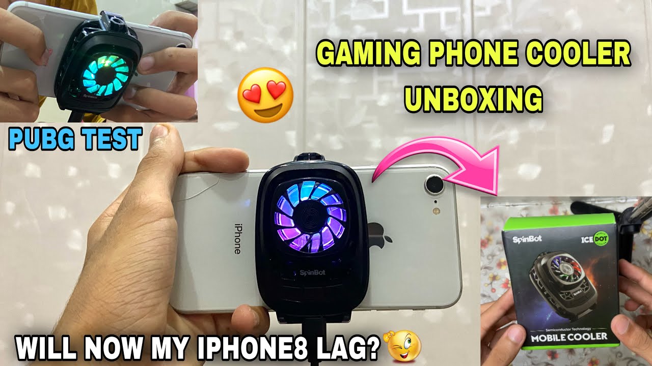 Will Now iPhone8 Lag in PUBG? Unboxing Gaming Phone Cooler😍 iPhone8 PUBG Test🔥