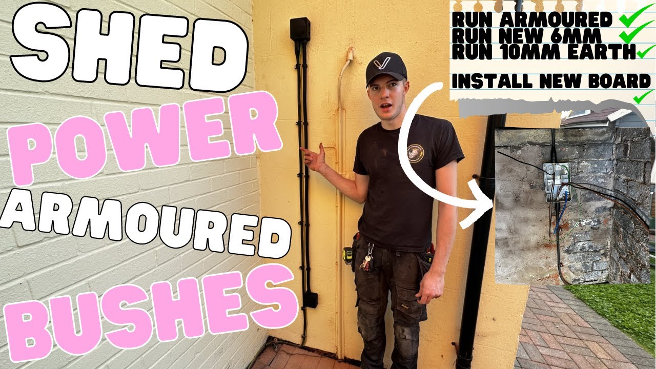 Прокладка электропитания по бронированному кабелю в сараях | Шел дождь?