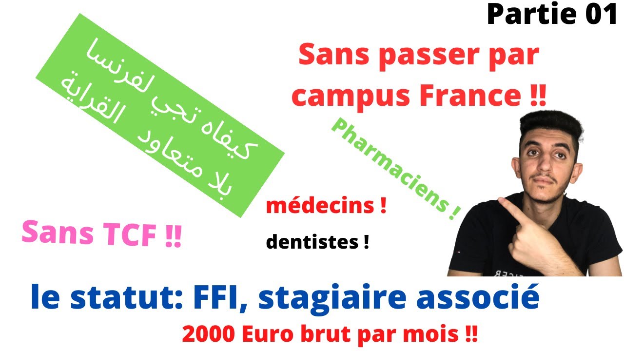Le statut stagiaire associé+ FFI ( كيفاه تجي تخدم في فرنسا بالديبلوم الجزائري فقط )