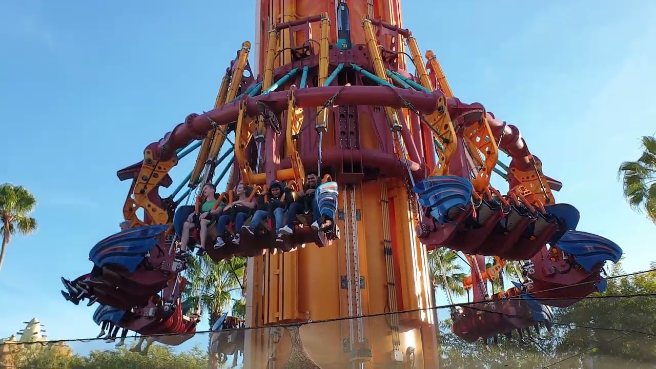🗼Falcon’s Fury POV (2019) – With Scorpion Still in the Park! | Busch Gardens Tampa