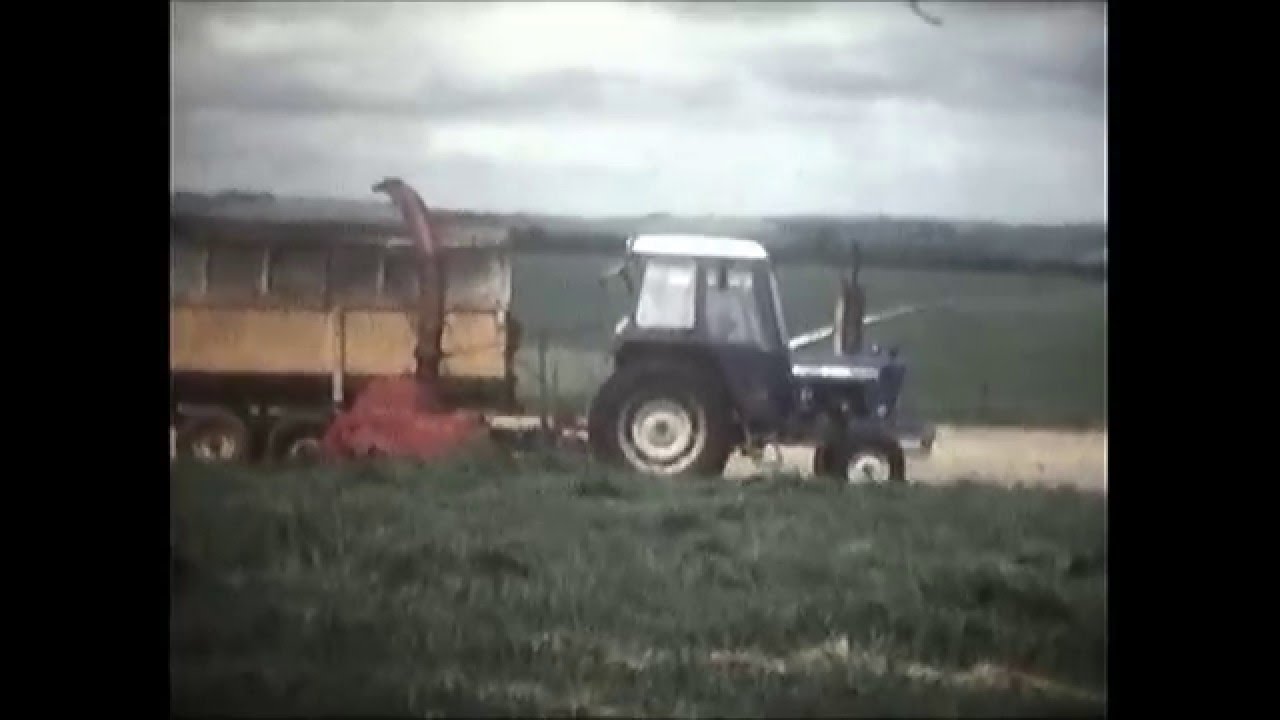Silage making Poundbury Farm Dorchester 1979