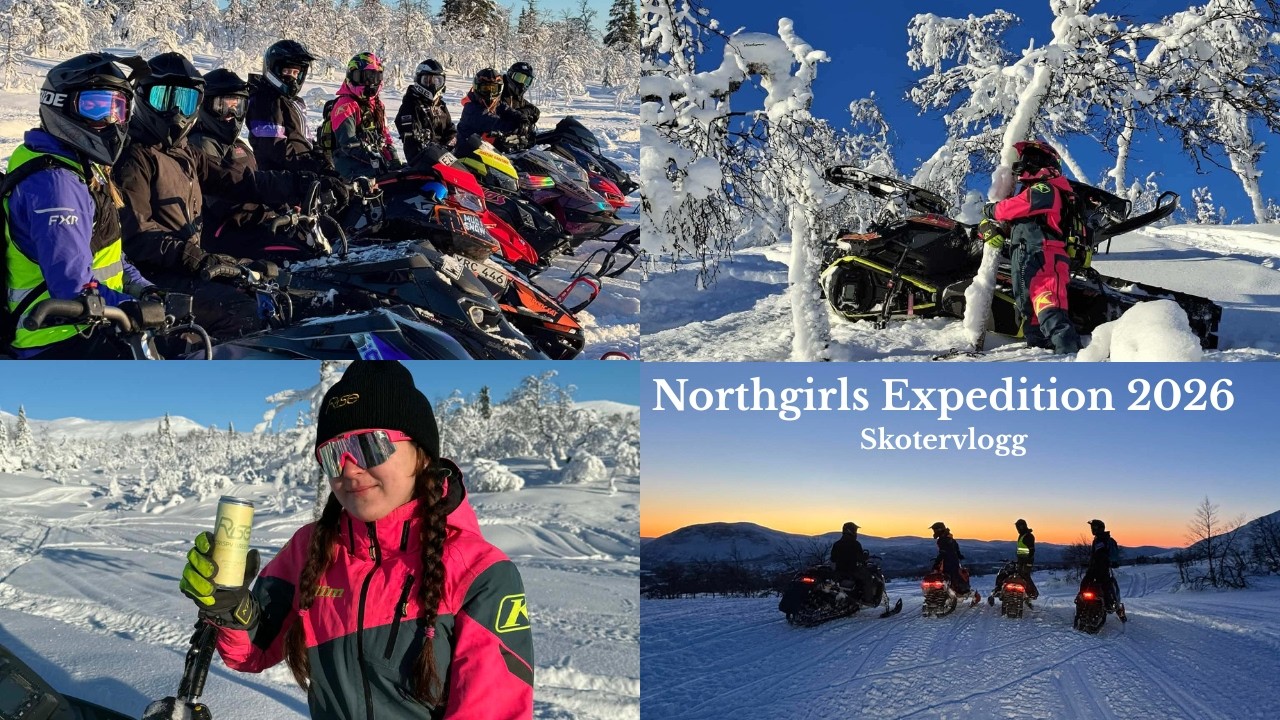 Jag höll på att fara ner i bäcken... - Skotervlogg Northgirls Expedition