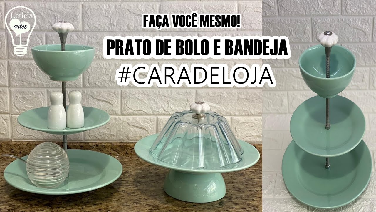 FAÇA VOCÊ MESMO PRATO DE BOLO E  BANDEJA  COM  CARA DE LOJA