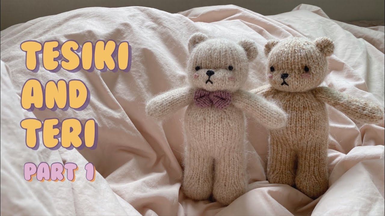 Teddy bear knitting toy : 테식이와 테리 대바늘 인형뜨기 part 1