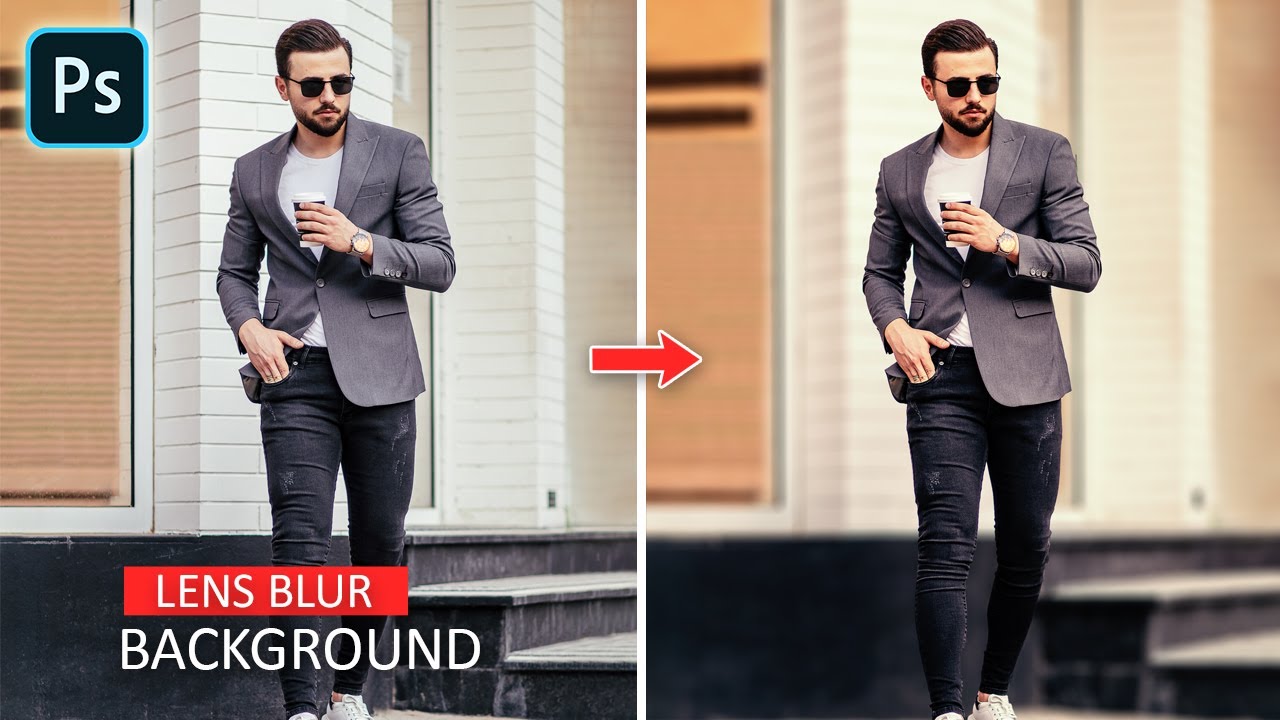 How To Blur Background In Photoshop | Lens Blur Photoshop Tutorial | Urdu/Hindi