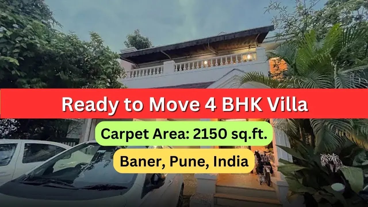 Own a High-End 4 BHK Luxury Villa, Baner, Pune | Ready Possession I+91 7420923928 I #LuxuryVillaPune