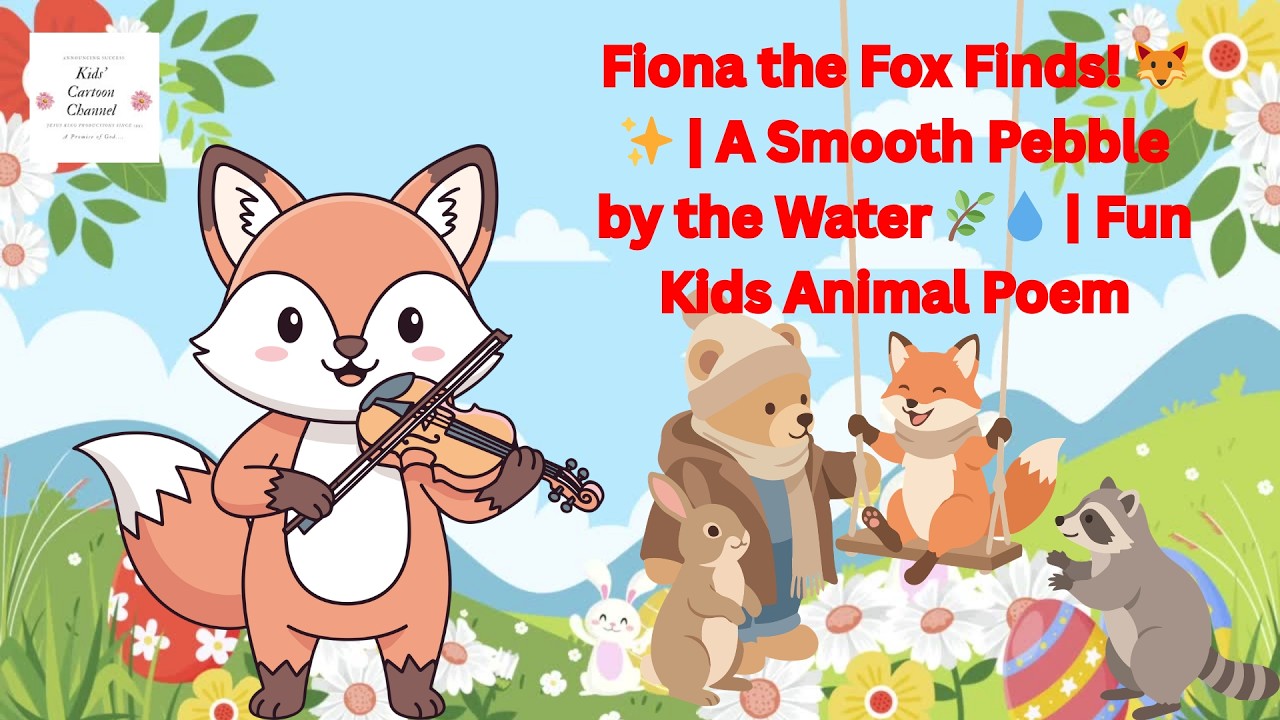 Fiona the Fox Finds! 🦊✨ | A Smooth Pebble by the Water 🌿💧 | Fun Kids Animal Poem