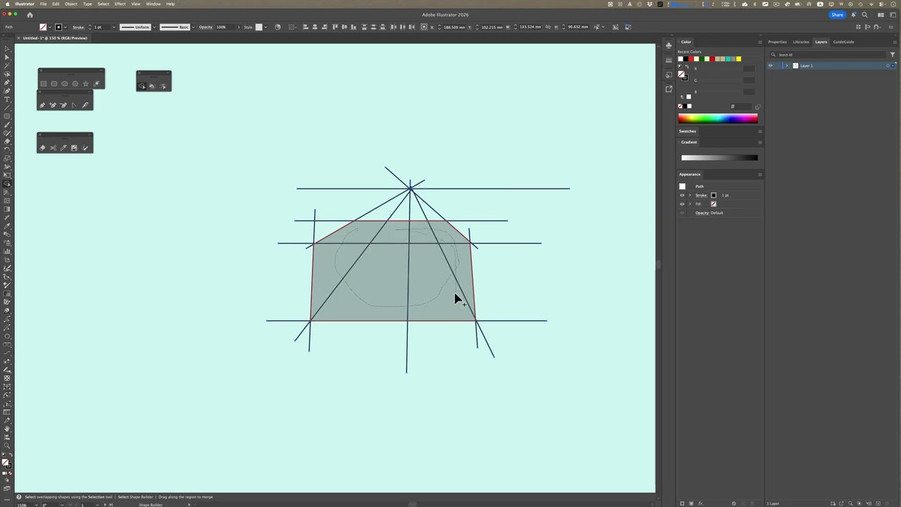 Using the Shape Builder tool et al