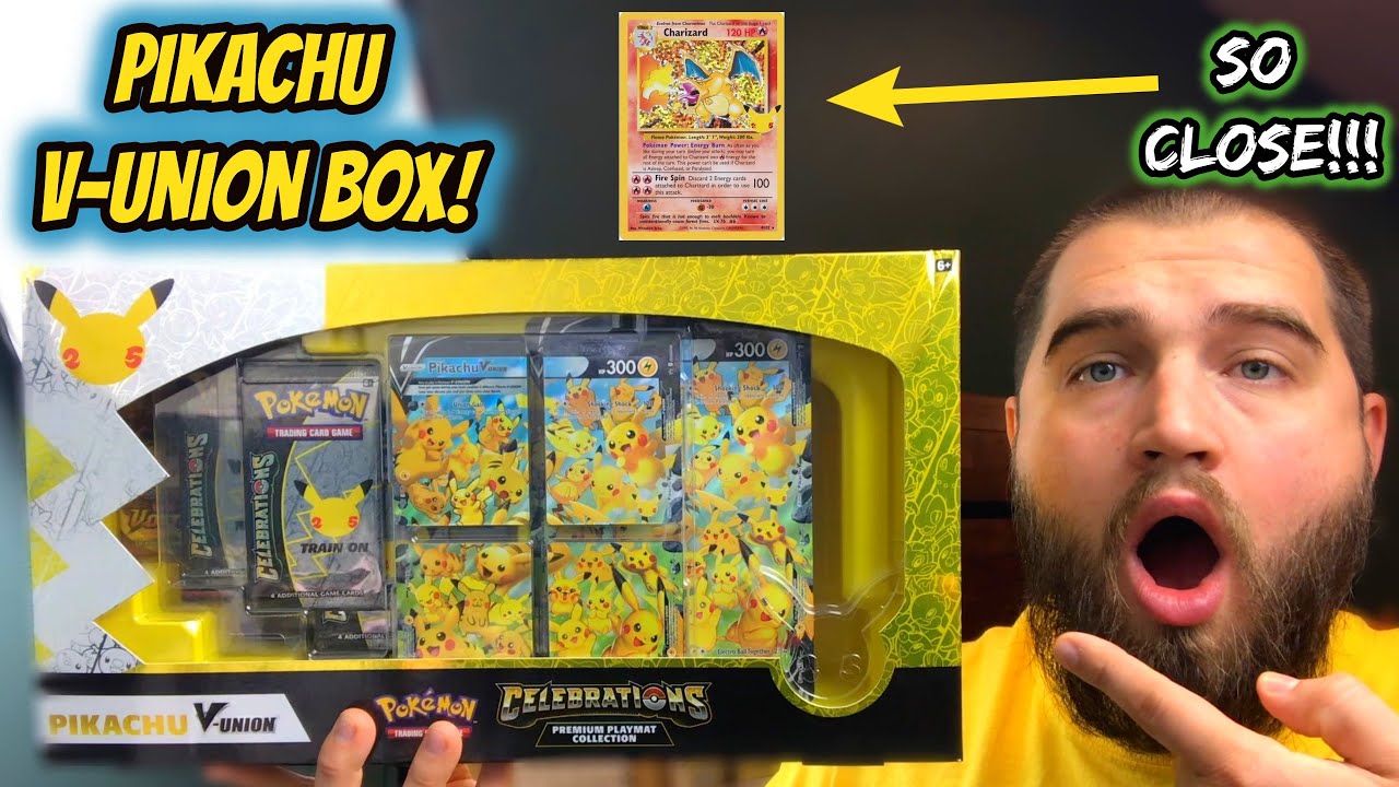 Pikachu V-Union Playmat Box! POKEMON CELEBRATIONS PIKACHU BOX! | Pokemon TCG OPENING!