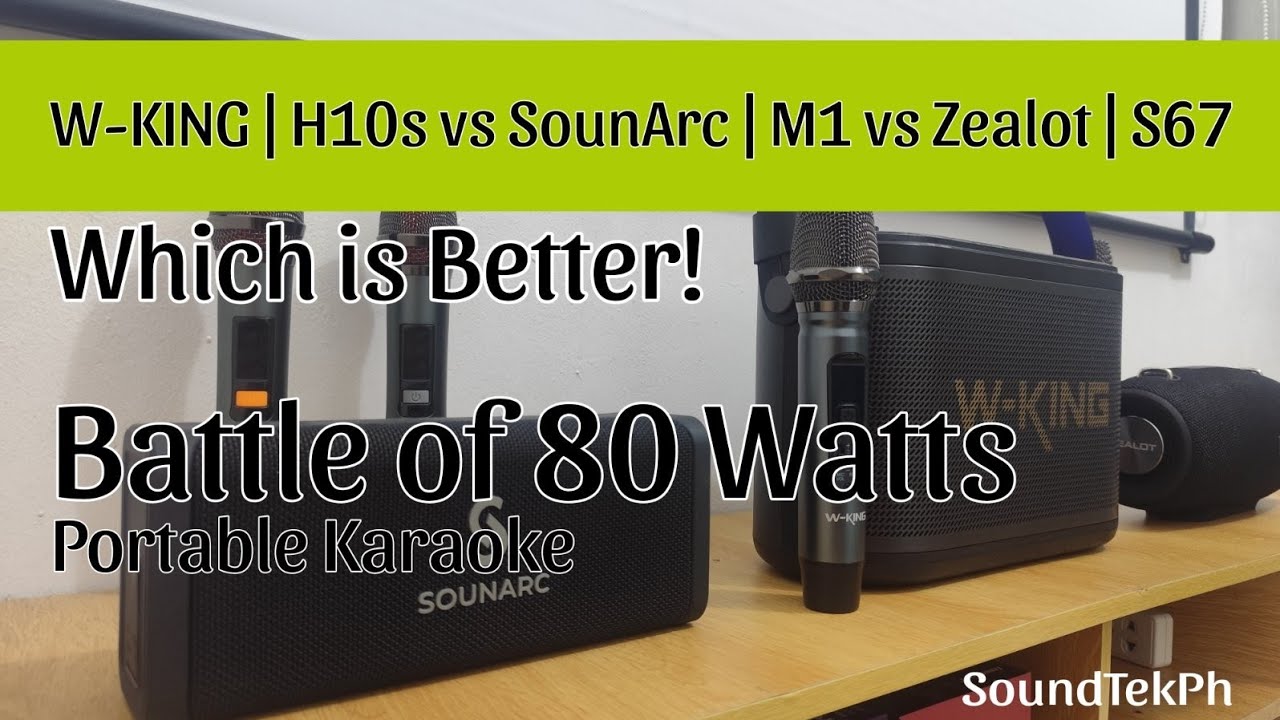 W-king H10s vs  Zealot S67  vs  Sounarc M1 which is better? | Battle of 80w portable karaoke Speaker