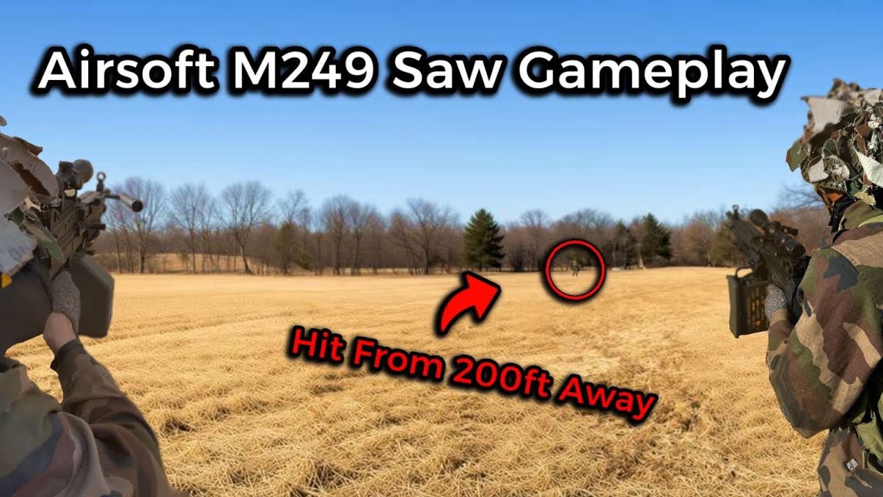 Airsoft cybergun m249 EPIC gameplay “SAW” 6 kills 