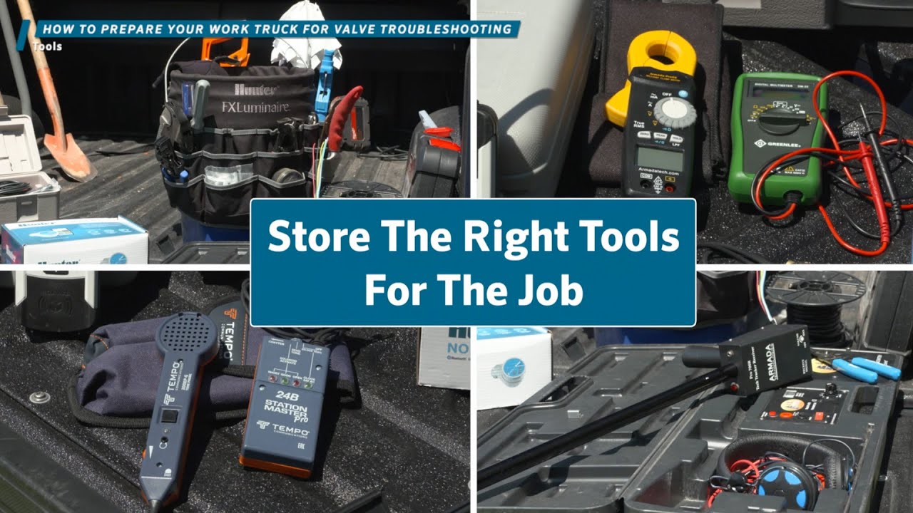 Preparing your work truck for Hunter valve troubleshooting and replacement.