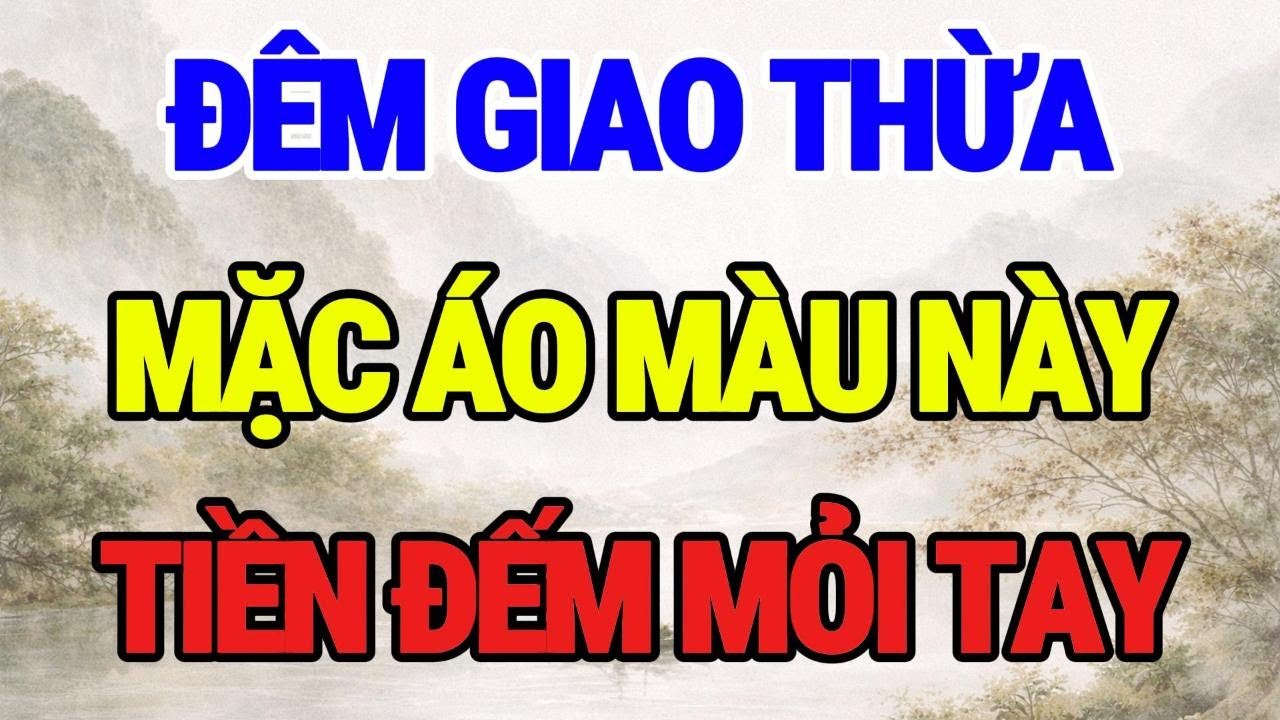 ĐÚNG ĐÊM GIAO THỪA - MẶC ÁO 5 MÀU NÀY ĐỂ CẢ NĂM MAY MẮN, TIỀN BẠC ÙN ÙN KÉO ĐẾN !