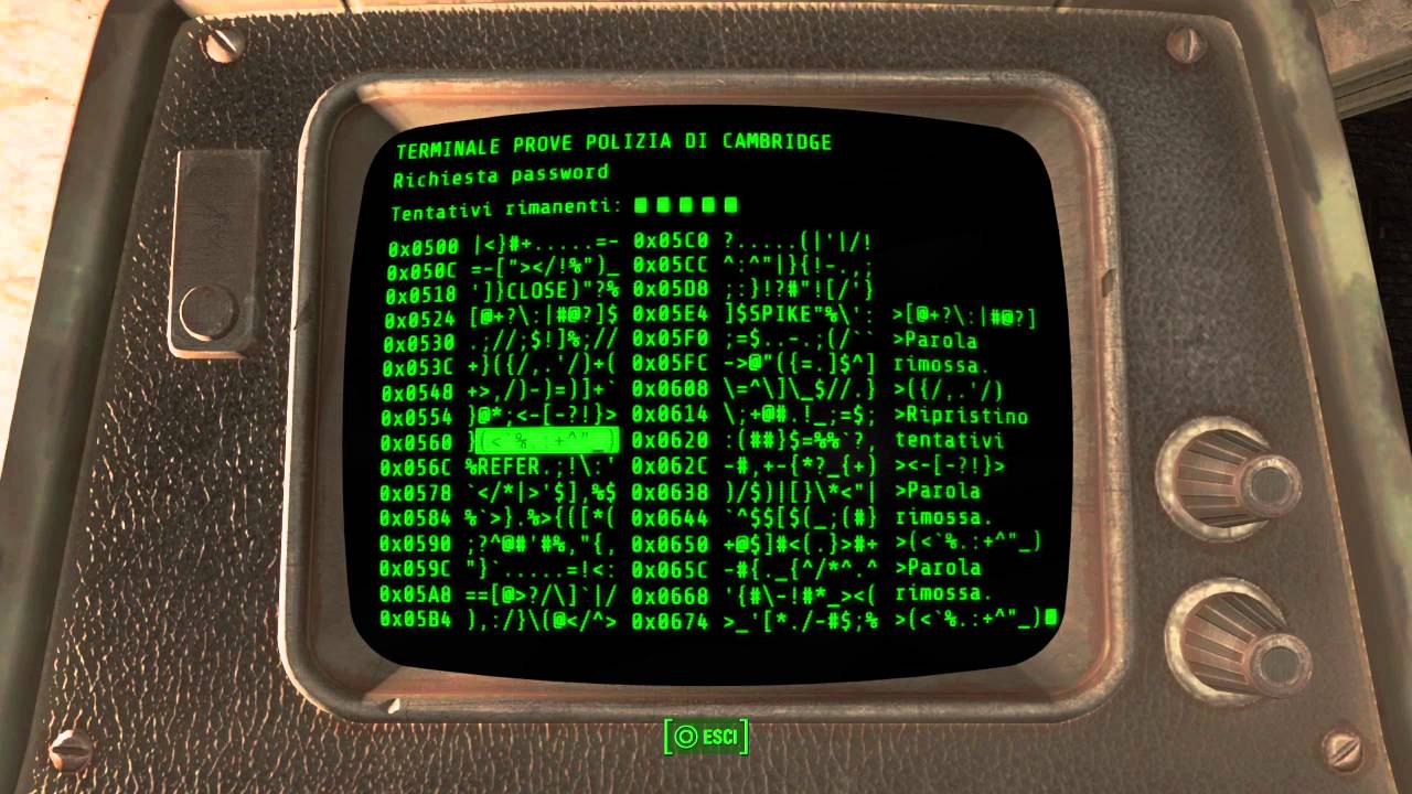 Fallout 4 - Hackerare Terminali senza usare tentativi
