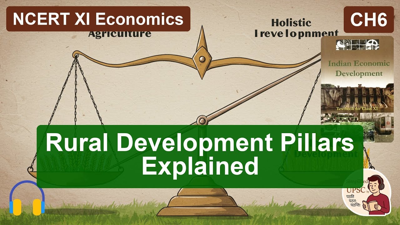 NCERT XI Economics CH6 Rural Development Pillars Explained #upsc #ssc #bpsc #uppsc