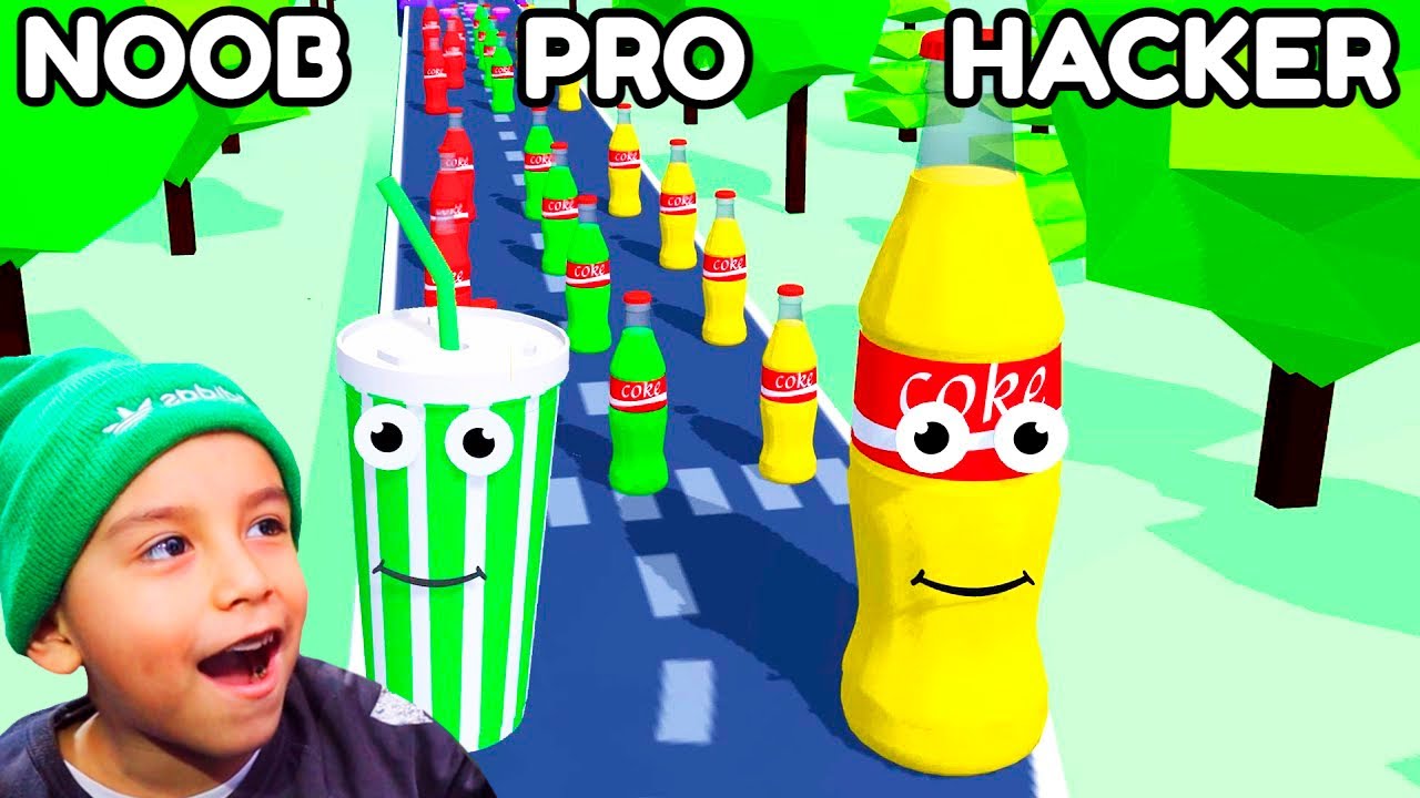 NOOB vs PRO vs HACKER en Juice Run | Diviertete con Derek