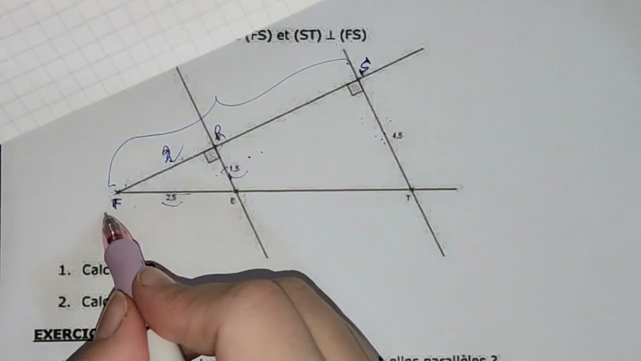 Théorème de Thalès + Pythagore كيفية إنجاز تمارين مبرهنة طاليس