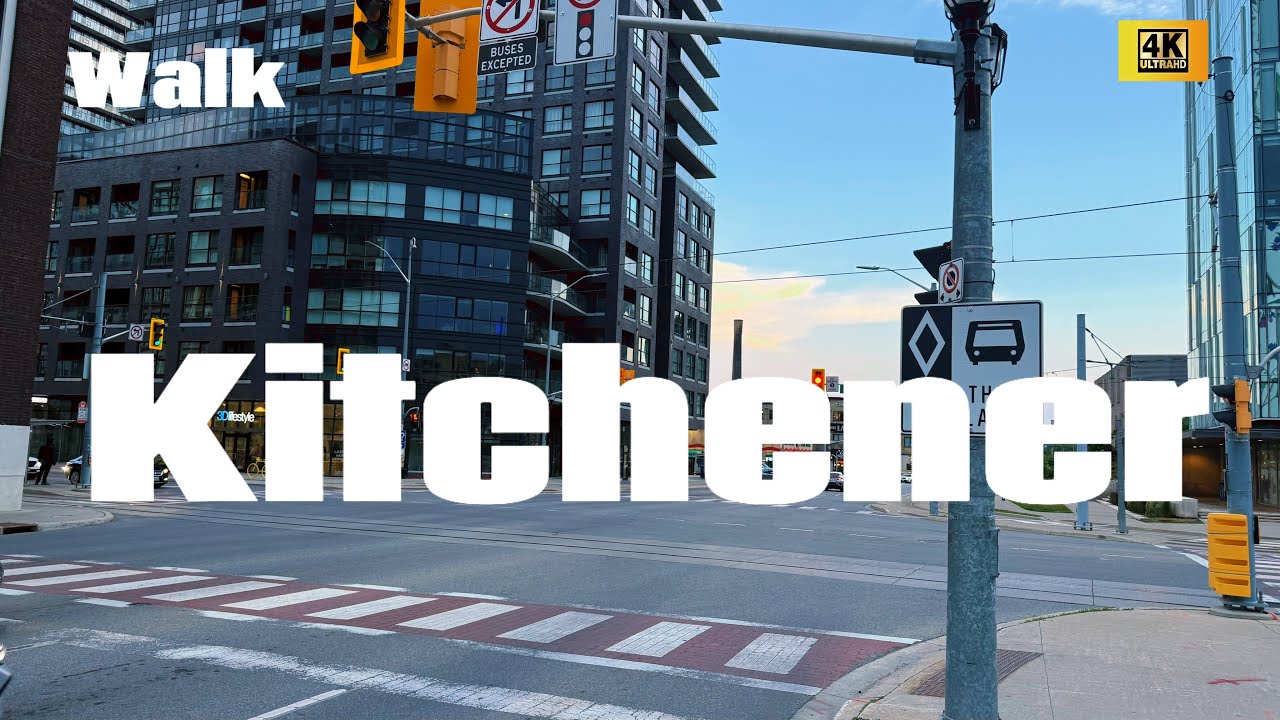 A Summer Walk Tour in Kitchener | Ontario City Tour In 4K