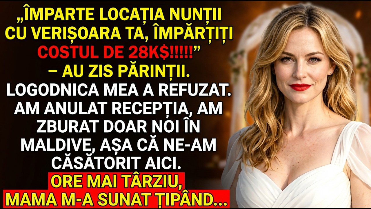 Părinții au zis: „Împarte locația nunții cu vărul!” — am zburat în Maldive.