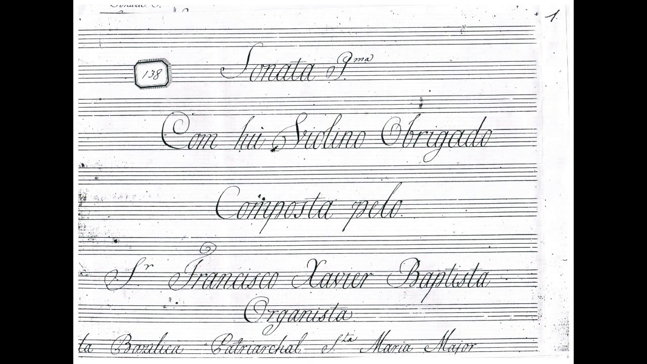 Francisco Xavier Baptista: Sonata Prima (Violin and Harpsichord) Gustavo Medina. Mário Trilha