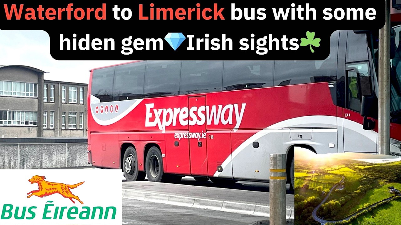 Waterford to Limerick Bus Ireland with some hidden gem Historical Irish site's☘️ - 4K