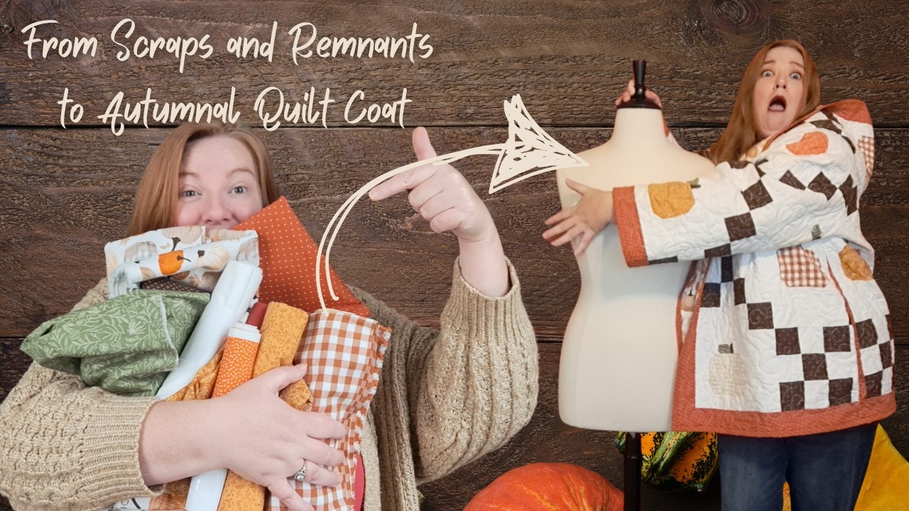 A quilted jacket entirely from scraps and remnants. No quilt was harmed in the making of this video🎃