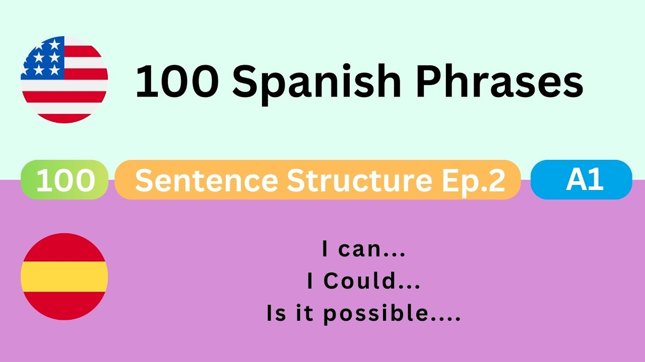 A1 Spanish | 100 Spanish Phrases | Express ability