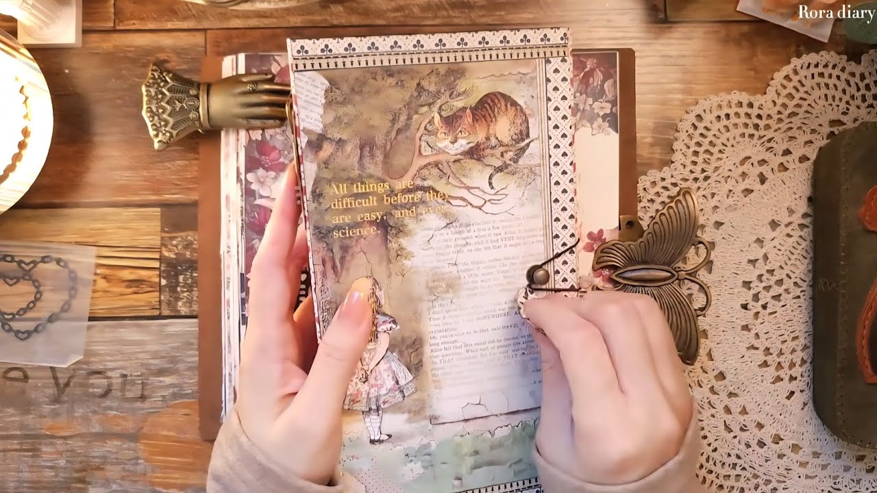 똑딱똑딱 이상한 나라⏰️ | Alice 다이어리 꾸미기 #journaling ASMR
