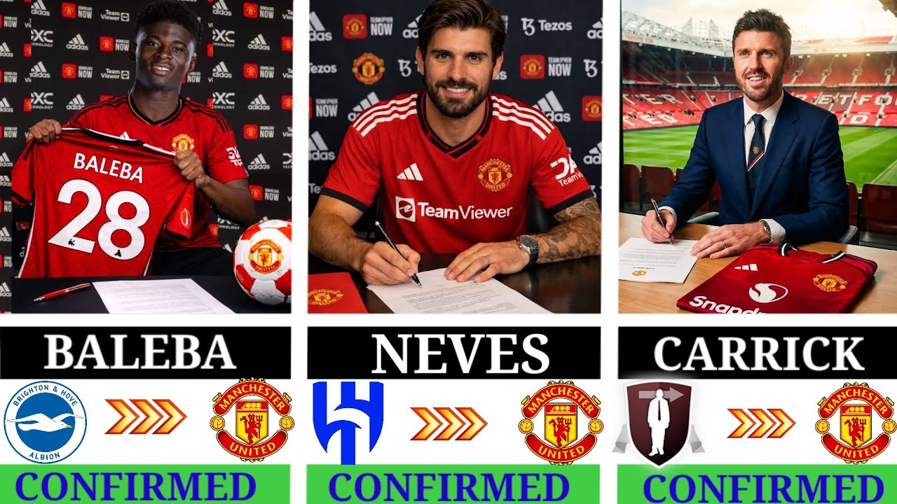 🚨 WELCOME BACK MICHAEL CARRICK! | MAN UNITED CONFIRMED TRANSFERS 2026 🚨 Neves • Baleba • Vini Jr ✅