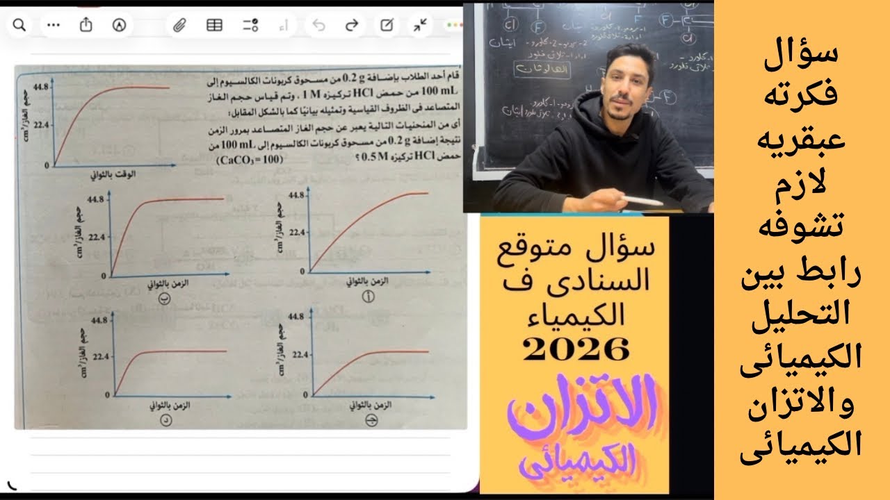 سؤال متوقع السنادى ف امتحان الكيمياء 99‎%‎ من الطلبه هتغلط فيه لازم تعرف فكرته #تالتة_ثانوي #كيمياء 
